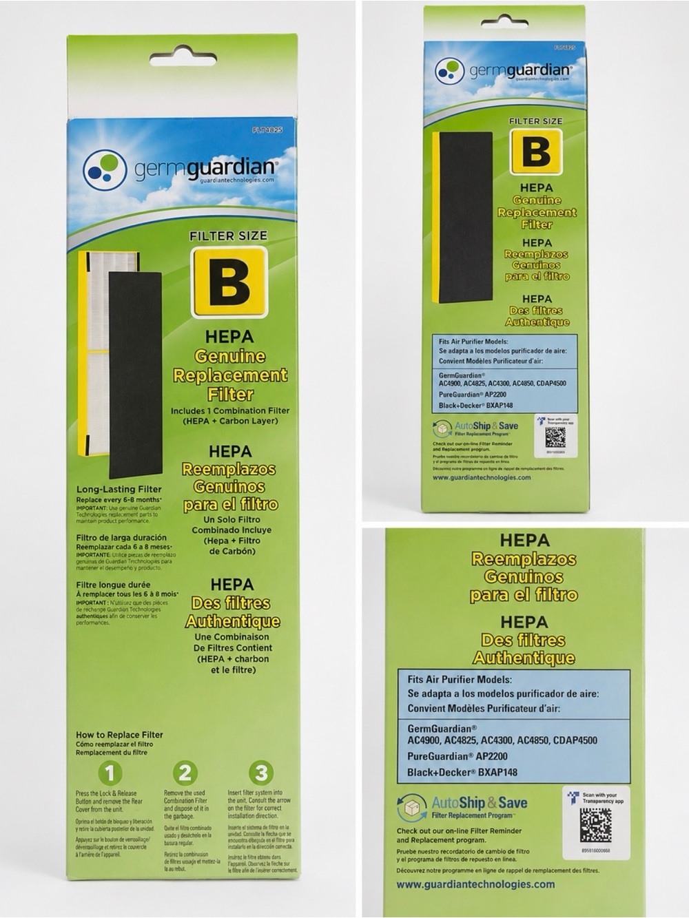 New GermGuardian Filter B FLT4825 HEPA Replacement Filter